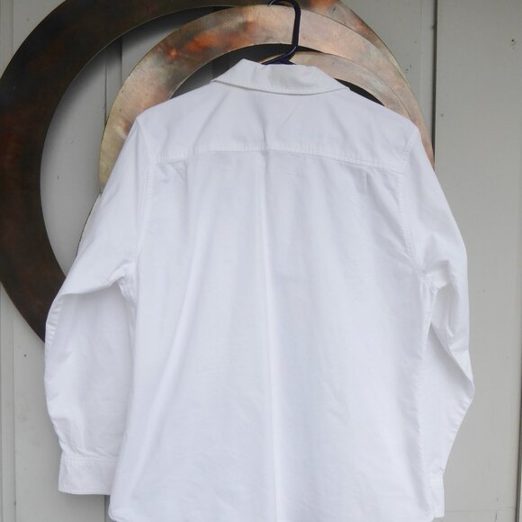 Classic White Cotton Shirt, Size L - Picture 2 of 3
